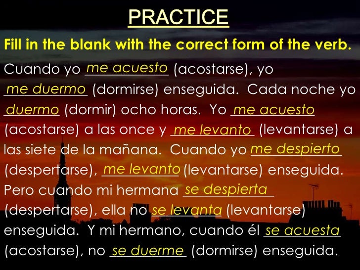 Stemchanging reflexive verbs and meaning changes