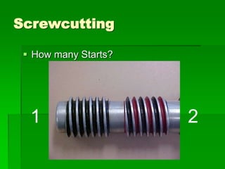 Screwcutting
 How many Starts?
2
1
 