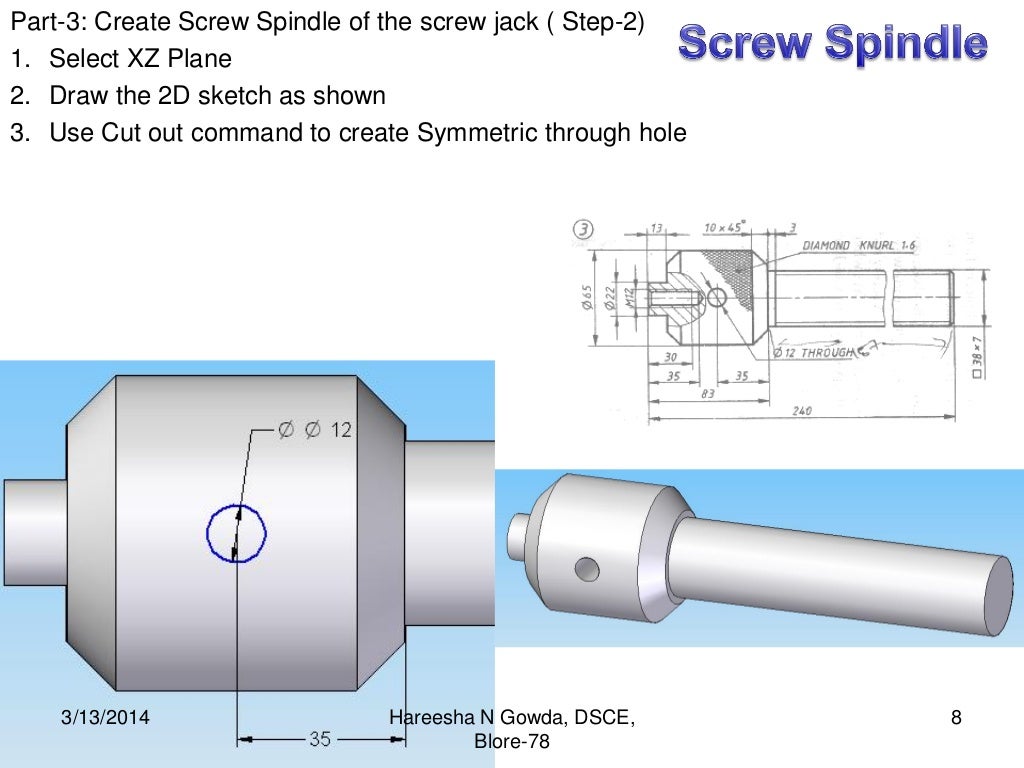 Assembly of screw jack