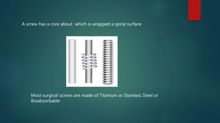 Basics of Screws in Orthopedics | PPTX