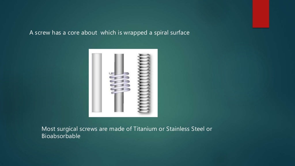 Basics of Screws in Orthopedics