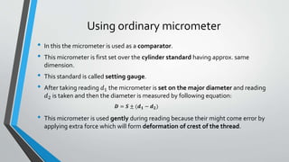 Screw thread measurement | PPTX