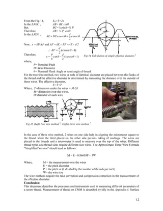 Screw threadreport | PDF