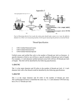 Thread N Screw threadreport | PDF