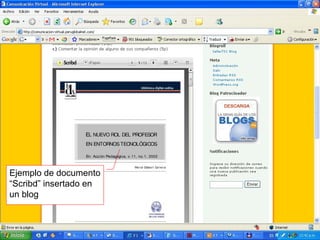 Ejemplo de documento
“Scribd” insertado en
un blog
 