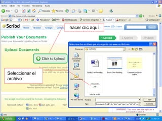hacer clic aquí
Seleccionar el
archivo
 