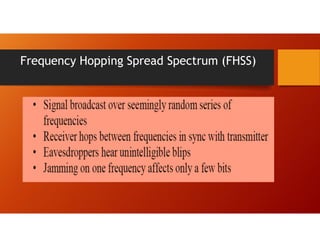 Frequency Hopping Spread Spectrum (FHSS)
 