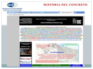 HISTORIA DEL CONCRETO
 