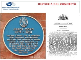HISTORIA DEL CONCRETO
 