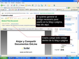 Si quieres generar el código necesario para usarlo en tu blog o página, has clic aquí. Copia y pega este código dentro de tu blog o página 