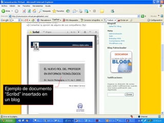 Ejemplo de documento “Scribd” insertado en un blog 