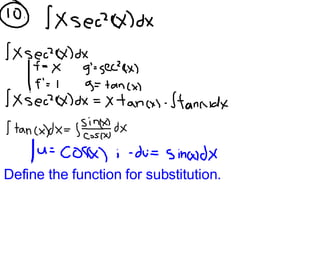 Define the function for substitution. 