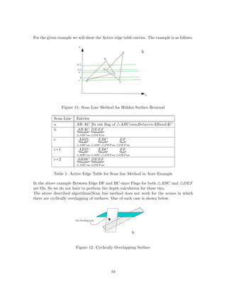 Hidden Surface Removal using Z-buffer | PDF | 3-D Graphics | Computer ...