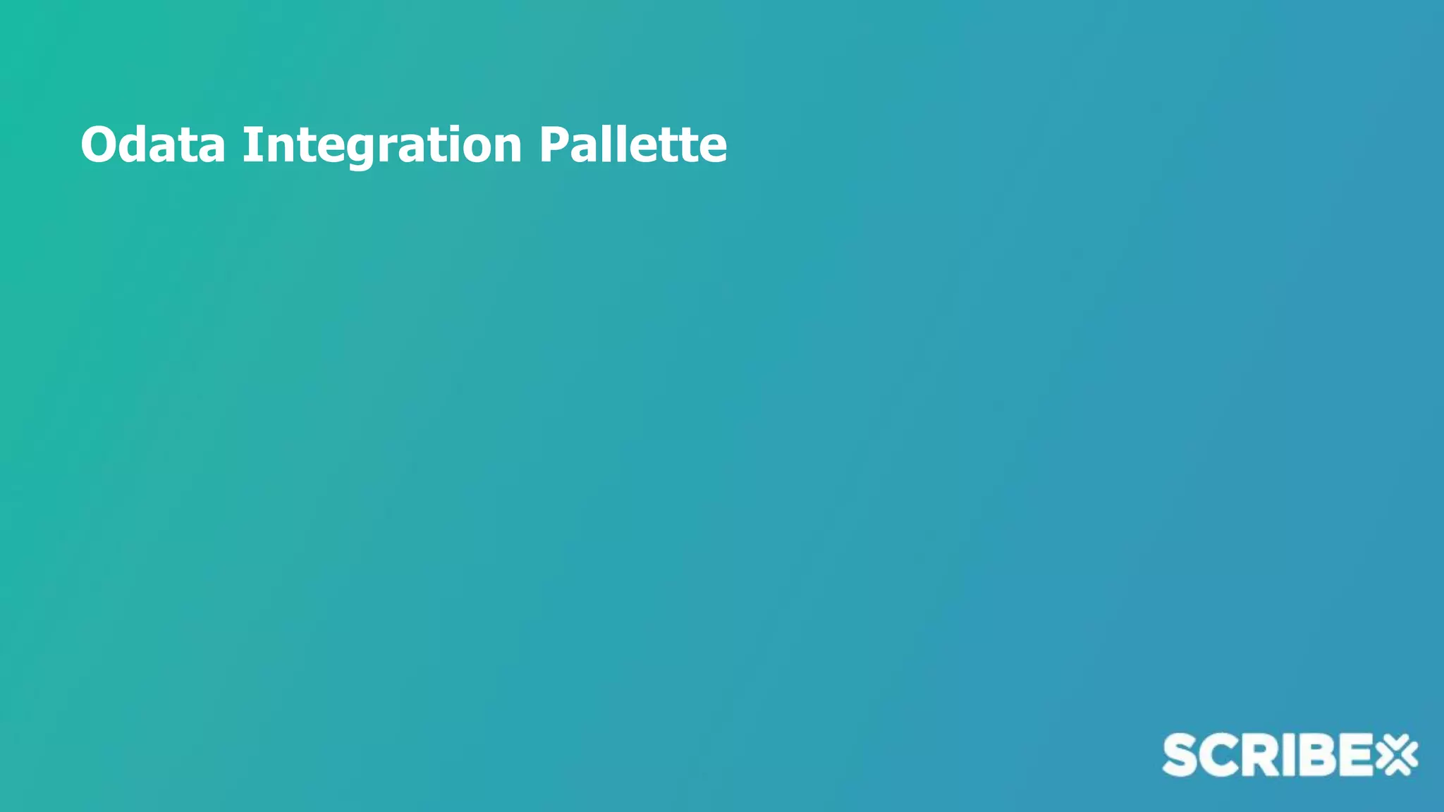 Odata Integration Pallette
 