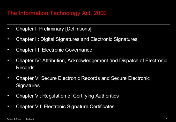 Introducing The Information Technology Act Scriboard
