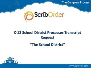 The Requestor
selects any Post-
Secondary
Institution. Those
participating in will
receive e-Transcript.
If not, paper
transcripts will be
mailed.
The Request
Completes Delivery To:
 