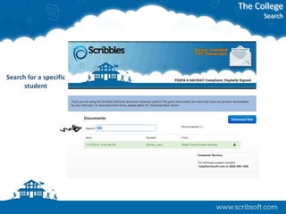 The College
ScribOrder App
Search, Download all
New Transcripts or
Download Individual
Transcripts
 