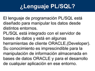 Programacion Pl/sql Script | PPT