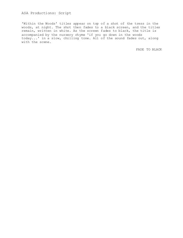 Into The Woods Script