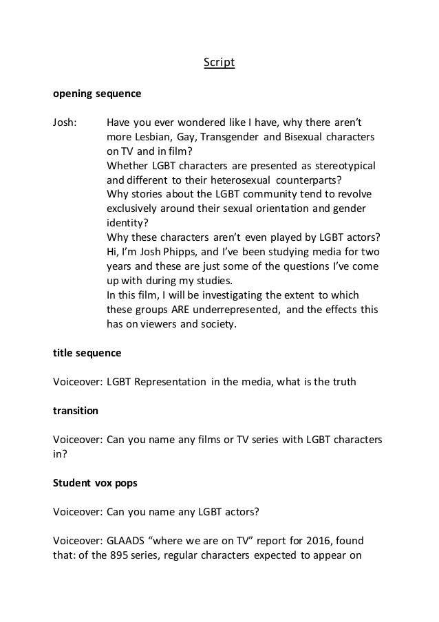 Script for documentary