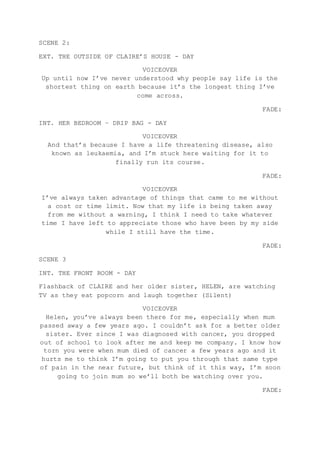 Script Remember Me | DOCX | Cancer | Diseases and Conditions