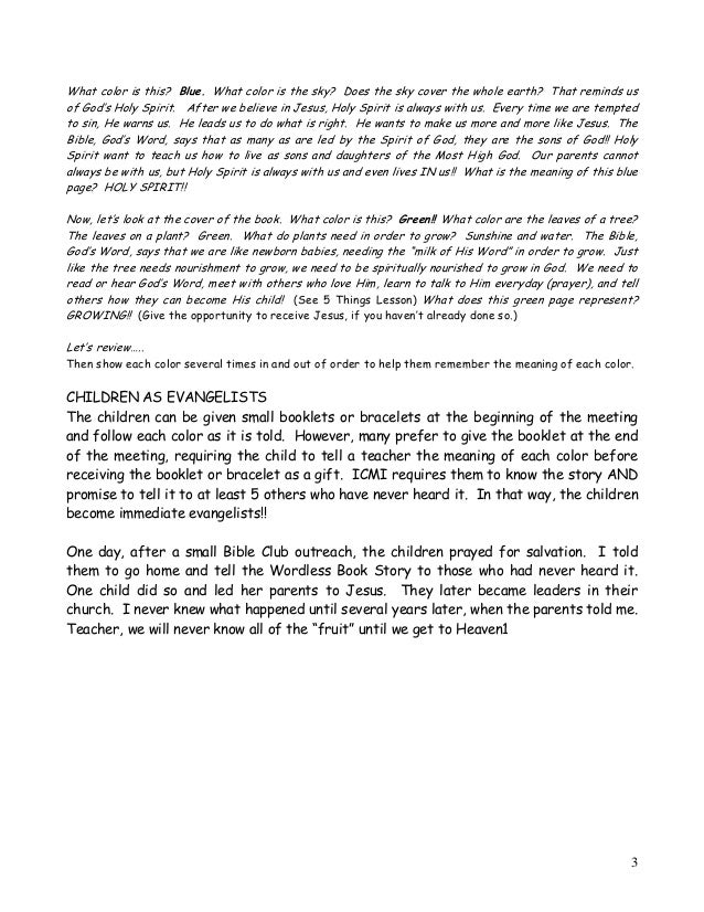 Wordless Book Script