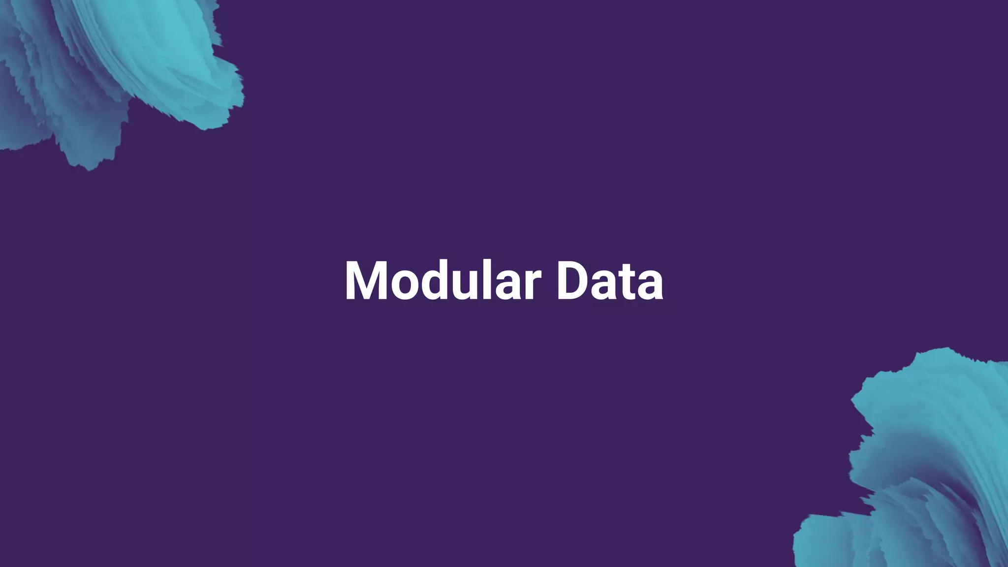 Modular Data
 