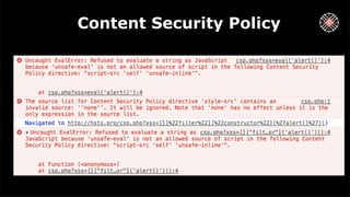 Content Security Policy
 