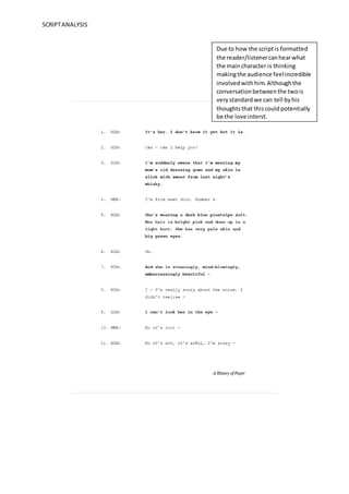 Script analysis a history of paper radio | PDF