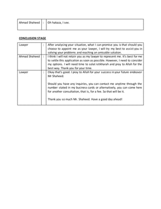 Client Solicitor Interview Script CTA Individual Interview script | DOCX