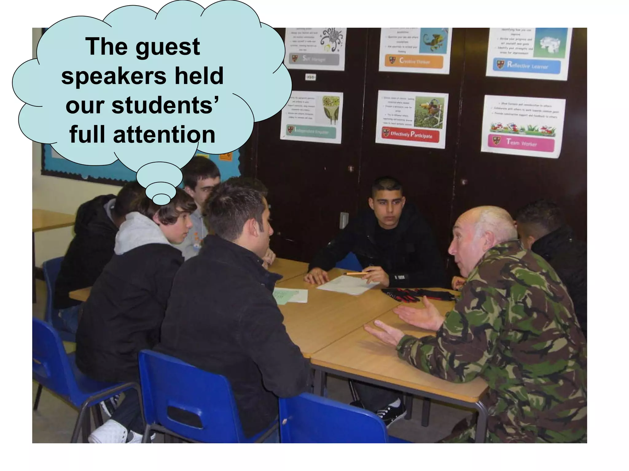 The guest speakers held our students’ full attention 