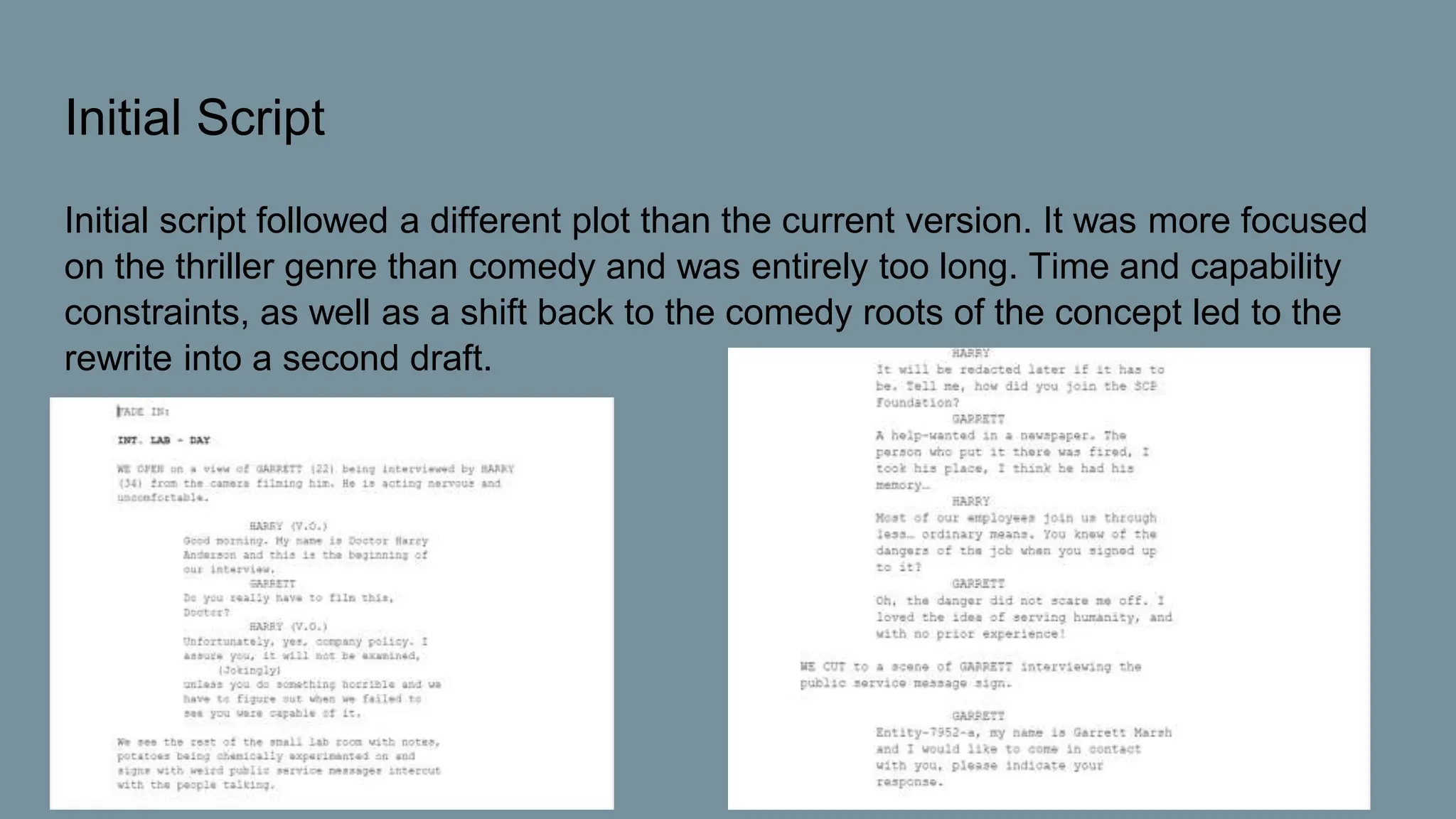 Script Development.pptx Why would you need a minimum of characters in ...