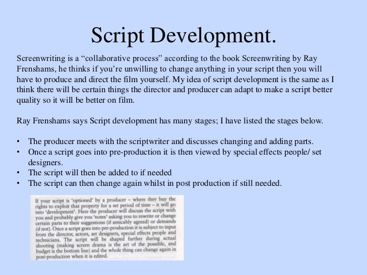 Script development and commissioning pp