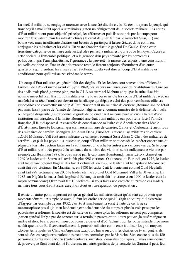 définition d'un coup d'etat militaire