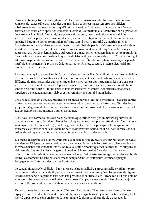 définition d'un coup d'etat militaire