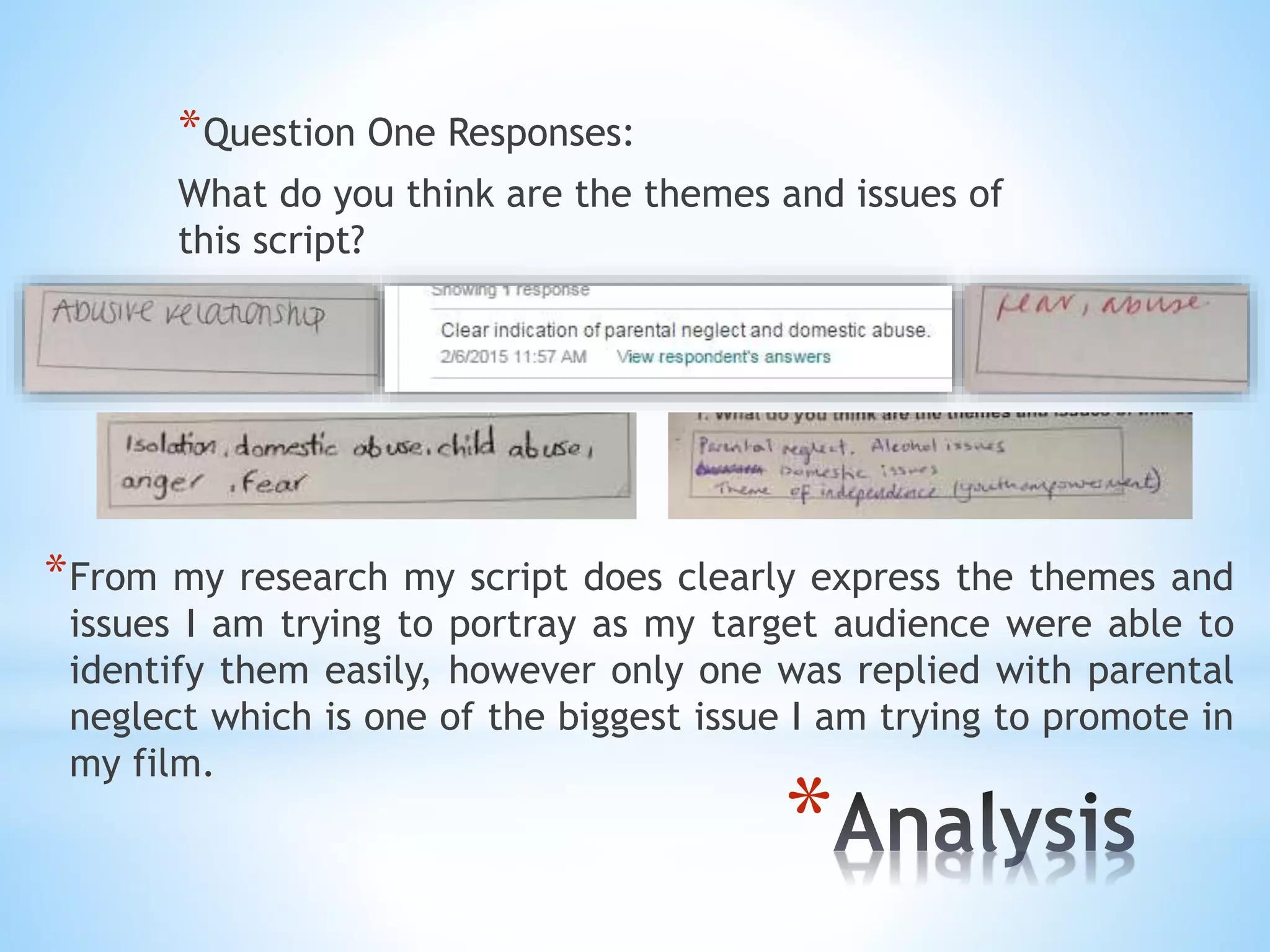 Script draft 3 – questionnaire | PPTX | Parenting | Family and ...