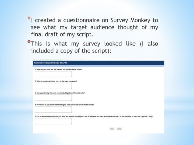 Script draft 3 – questionnaire | PPT