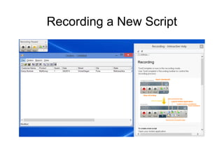 Recording a New Script
 
