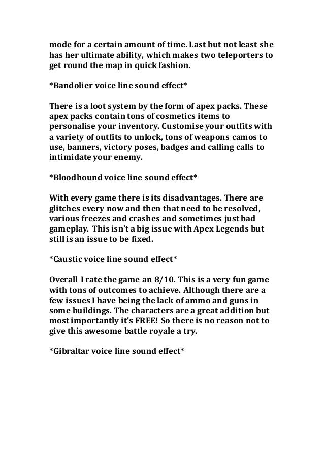 Script For Apex Legends Review