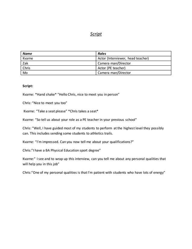 Script of interview docx