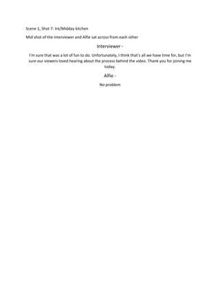 Script for interview | PDF