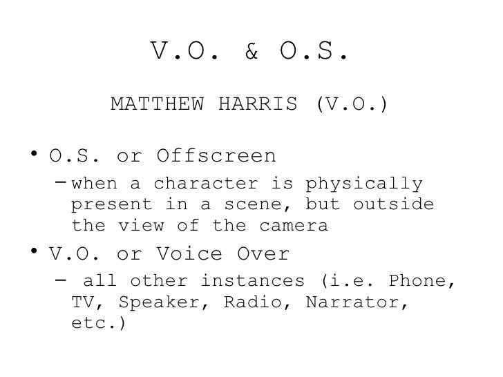script format cheat sheet