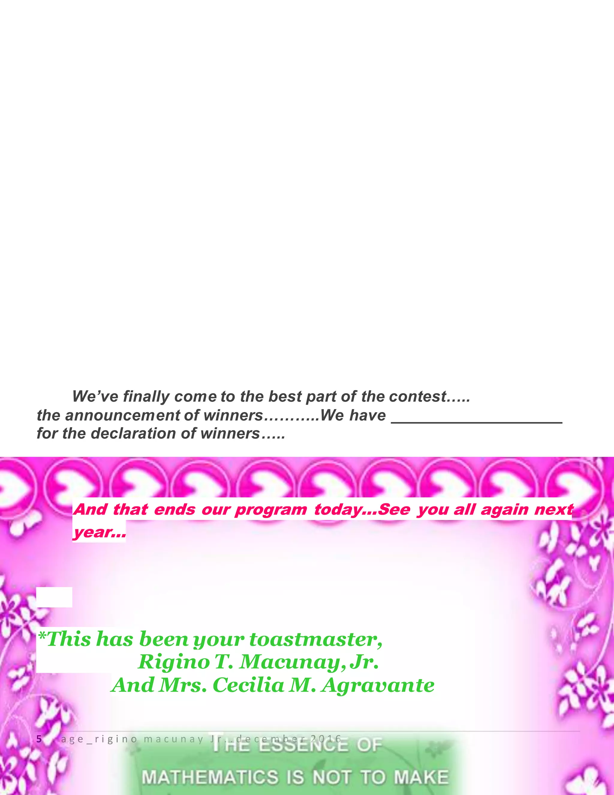 Script for mtap | DOCX