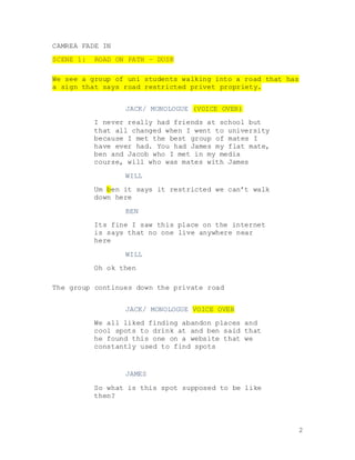 Script for picked out final draft | PDF