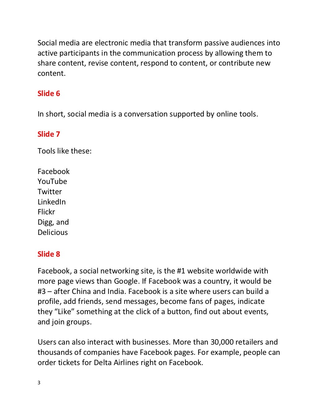 Script for Teaching Social Media and Electronic Communication--Instru…