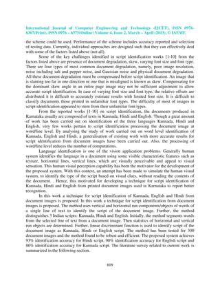 Script identification from printed document images using statistical ...