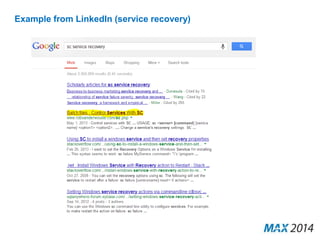 Example from LinkedIn (service recovery) 
 