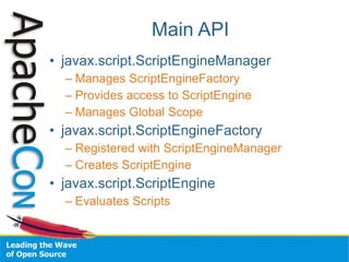 Scripting Yor Java Application with BSF3