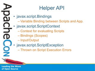 Scripting Yor Java Application with BSF3