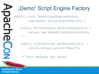 Scripting Yor Java Application with BSF3